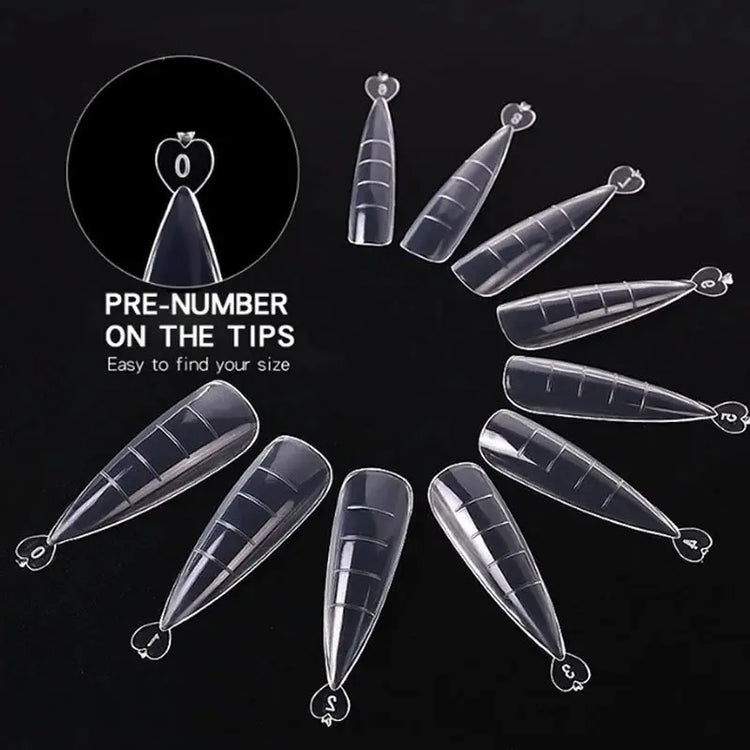 100Pcs/Box Nail Tips Full Set Acrylic Fake Finger UV Gel Polish Quick False Nails Tip Manicure Tools Nail Art DIY Tools Kit - HONORABLE VETERANS SOLUTIONS