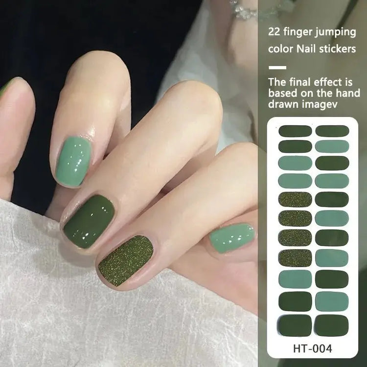 22finger Flash Sequin Nail Polish Gel Film ins Wind Waterproof Lasting Nail Sticker - HONORABLE VETERANS SOLUTIONS