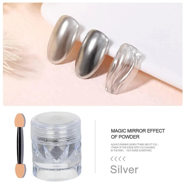 3-piece mirror-finish nail polish powder set, perfect for DIY nail art and creating captivating artistic nail designs. A great t - HONORABLE VETERANS SOLUTIONS