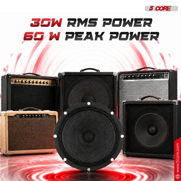 5 Core 10 Inch Guitar Speaker 60W Replacement 8 Ohm Amplifier Cabinet Driver - HONORABLE VETERANS SOLUTIONS