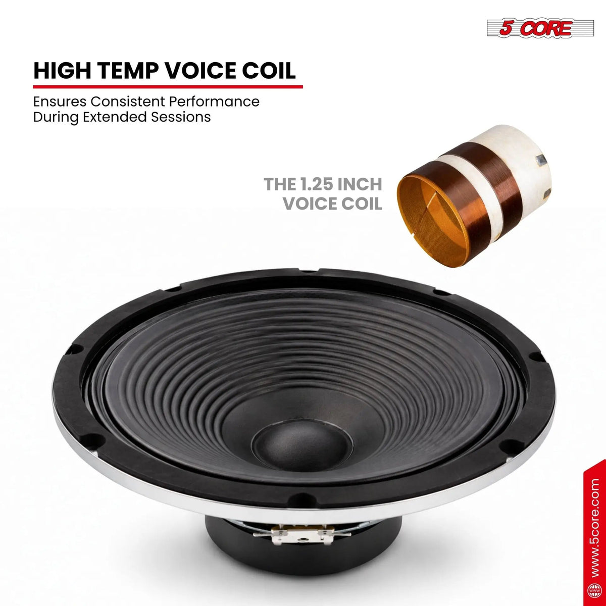 5 Core 10 Inch Guitar Speaker 60W Replacement 8 Ohm Amplifier Cabinet Driver - HONORABLE VETERANS SOLUTIONS