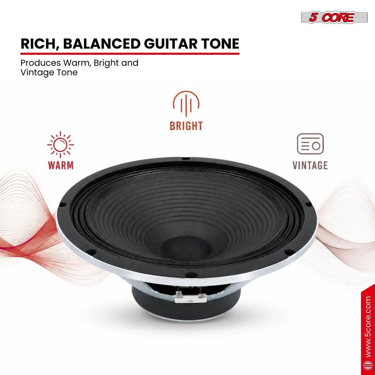 5 Core 10 Inch Guitar Speaker 60W Replacement 8 Ohm Amplifier Cabinet Driver - HONORABLE VETERANS SOLUTIONS