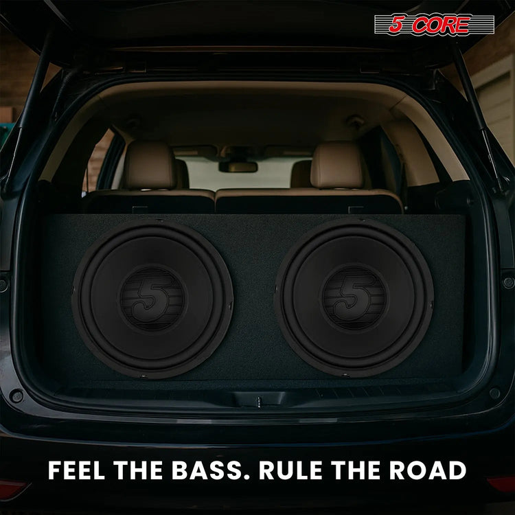 5 Core 10" Subwoofer Pair 1500W Car Woofer 4 Ohm Replacement Deep Bass Sub Loud Speaker for Vehicle - HONORABLE VETERANS SOLUTIONS