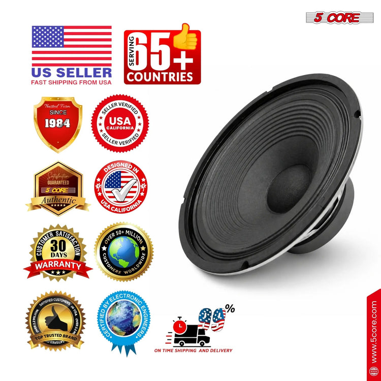 5 Core 12 Inch Guitar Speaker 300W Replacement 16 Ohm Amplifier Cabinet Driver - HONORABLE VETERANS SOLUTIONS