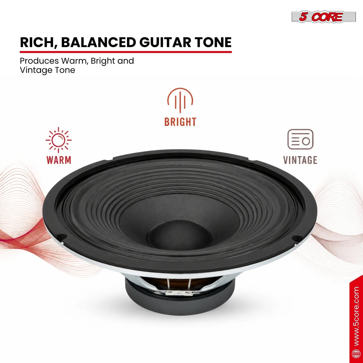 5 Core 12 Inch Guitar Speaker 300W Replacement 16 Ohm Amplifier Cabinet Driver - HONORABLE VETERANS SOLUTIONS