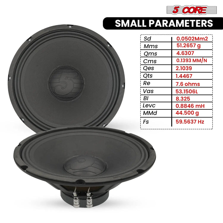 5 Core 12 Inch Speaker Car Audio 200W Powerful Replacement Component Driver 4Ohm Loudspeaker System - HONORABLE VETERANS SOLUTIONS