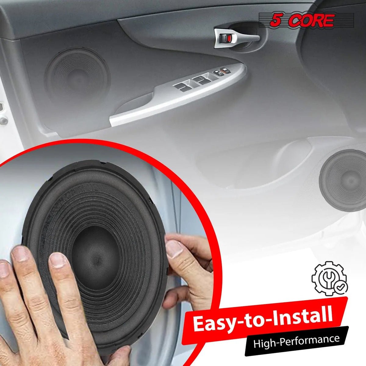 5 Core 15 Inch Car Woofer Audio 450W 4Ohm Deep Bass Replacement Subwoofer Component Loud Speaker - HONORABLE VETERANS SOLUTIONS
