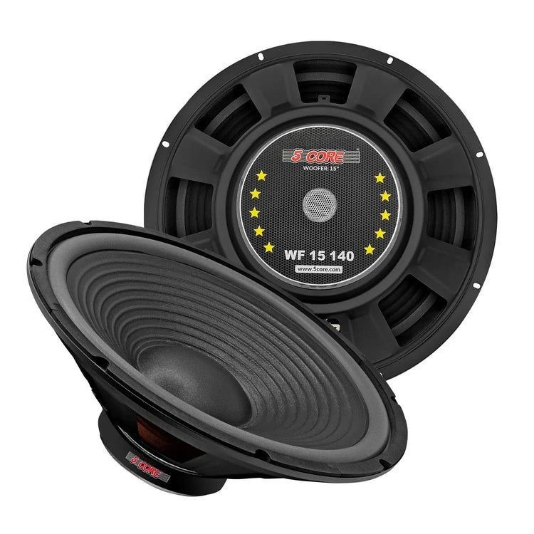 5 Core 15 Inch Car Woofer Audio 450W 4Ohm Deep Bass Replacement Subwoofer Component Loud Speaker - HONORABLE VETERANS SOLUTIONS
