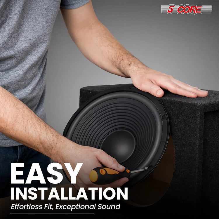 5 Core 15 Inch Car Woofer Audio Pair 1000W Combined 4Ohm Deep Bass Replacement Subwoofer Speaker - HONORABLE VETERANS SOLUTIONS