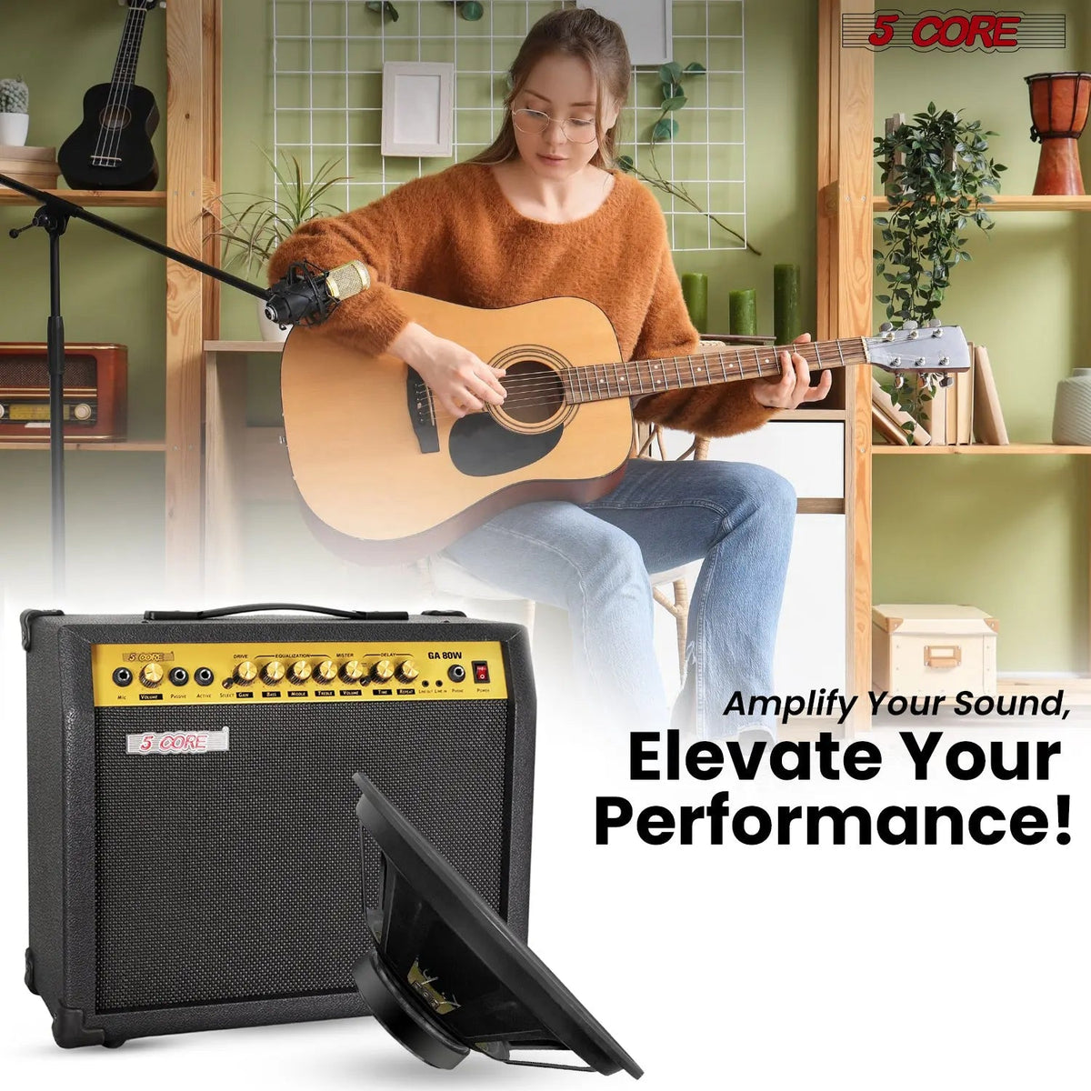 5 Core 15 Inch Guitar Speaker Replacement 2000W 8 Ohm Low Distortion for Electric Guitar Amp Cabinet - HONORABLE VETERANS SOLUTIONS