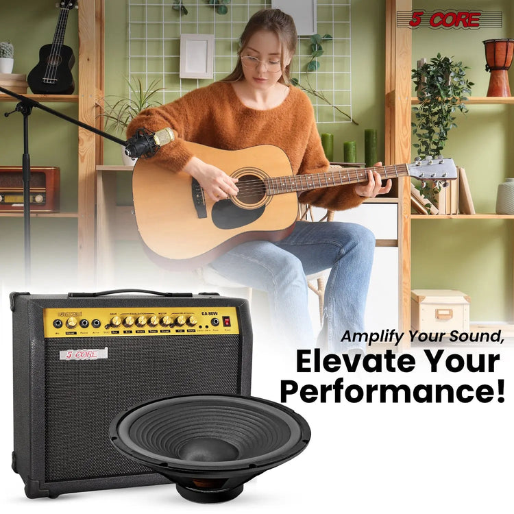5 Core 15 Inch Guitar Speaker Replacement 450W 4 Ohm Low Distortion for Electric Guitar Amp Cabinet - HONORABLE VETERANS SOLUTIONS