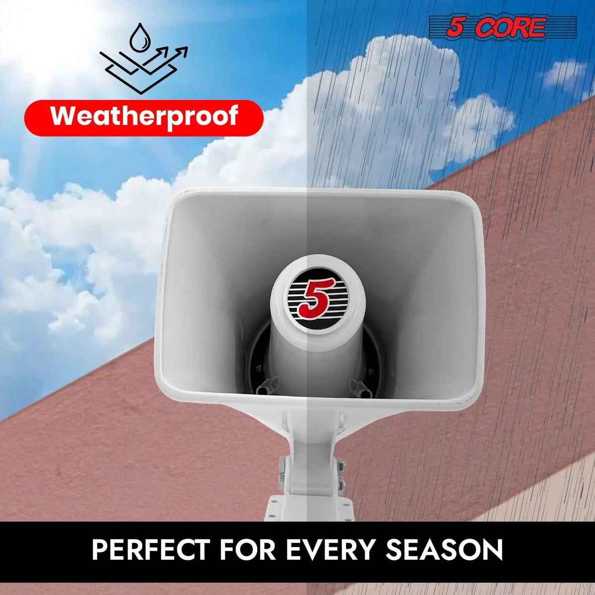 5 Core 6 Inch PA Horn 200W Loud Speaker 4Pc Bull Horn Loud Audio 8Ohm All Weather Indoor Outdoor - HONORABLE VETERANS SOLUTIONS