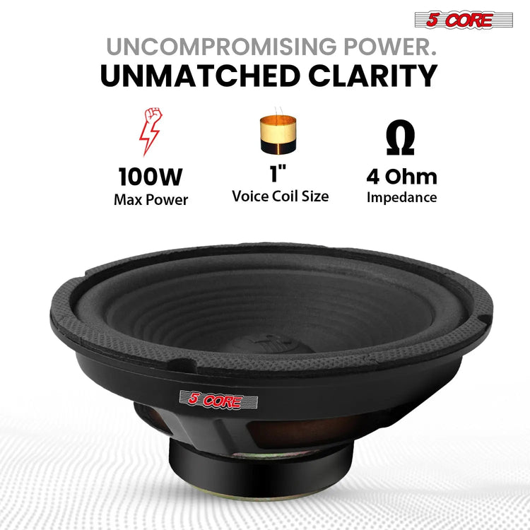 5 Core 8 Inch Car Woofer Audio 500W 4Ohm Deep Bass Subwoofer CCAW Voice Coil Component Loud Speaker - HONORABLE VETERANS SOLUTIONS