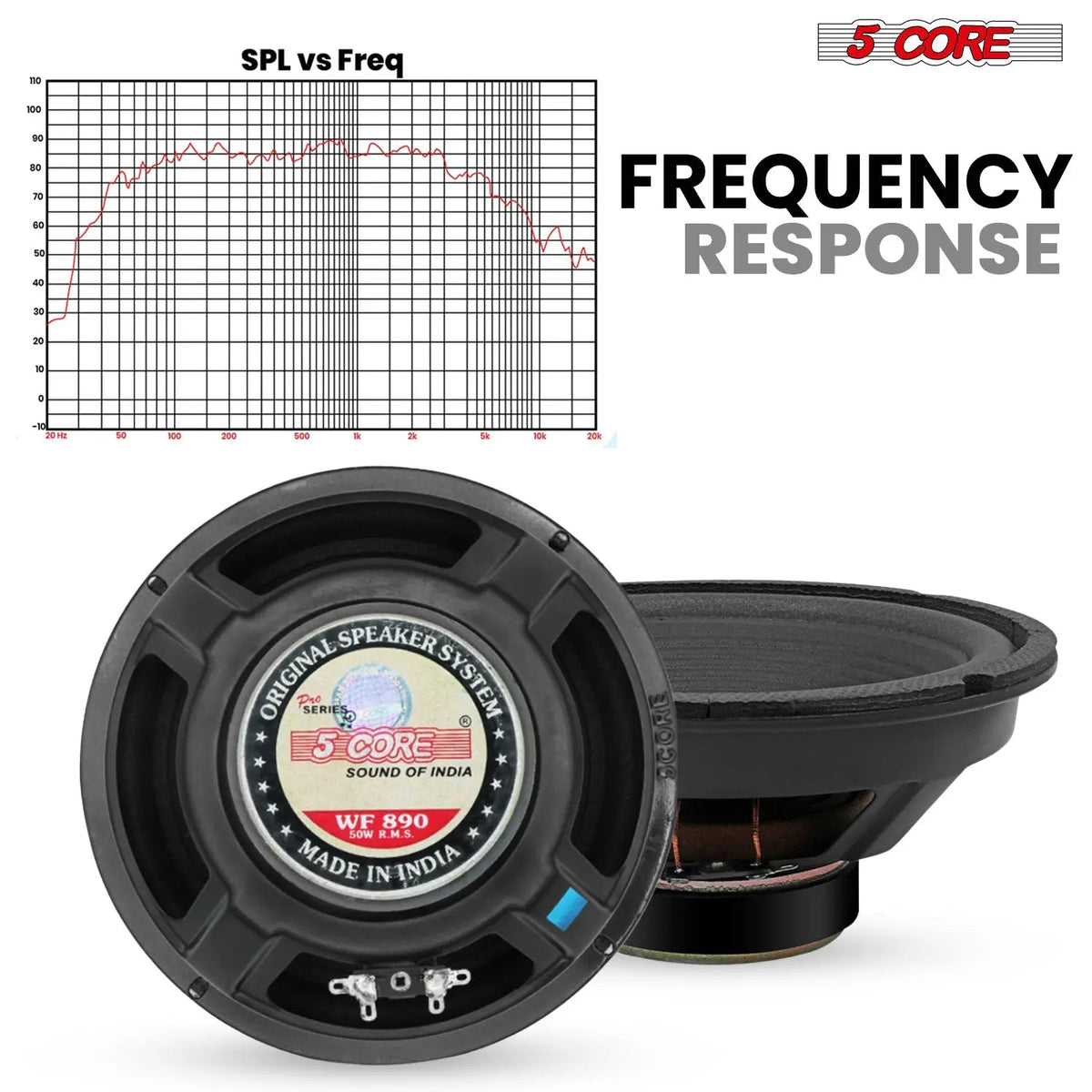 5 Core 8 Inch Car Woofer Audio 500W 4Ohm Deep Bass Subwoofer CCAW Voice Coil Component Loud Speaker - HONORABLE VETERANS SOLUTIONS