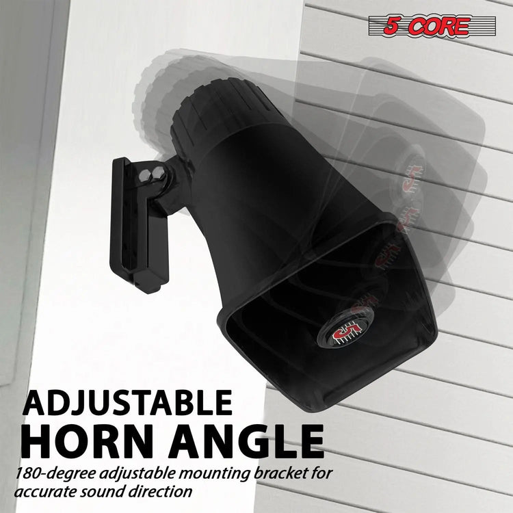 5 Core 8 Inch PA Horn 250W Loud Speaker Bull Horn Loud Audio 8Ohm All Weather Indoor Outdoor Use - HONORABLE VETERANS SOLUTIONS