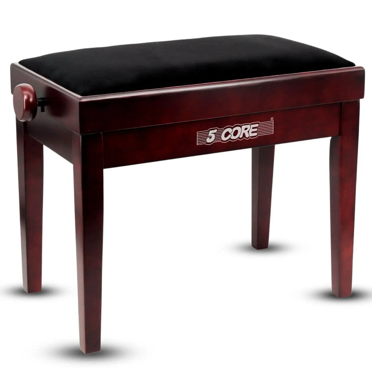 5 Core Adjustable Piano Bench Thick 3.25" Solid Wood Keyboard Stool Heavy Duty Musician Chair - HONORABLE VETERANS SOLUTIONS