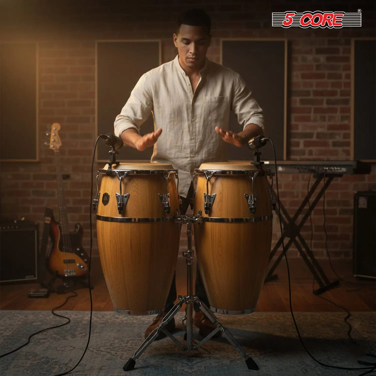 5 Core Conga Mic Snare Tom Microphone Drum Kit Condenser XLR Instrument Mics - HONORABLE VETERANS SOLUTIONS