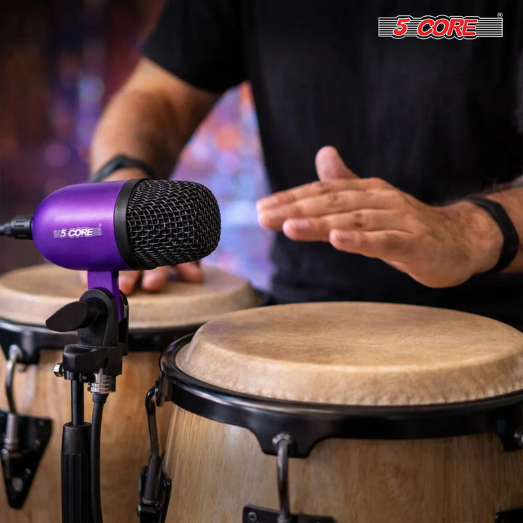 5 Core Conga Mic Snare Tom Set Professional XLR Cardioid Condenser Instrument Microphone Kit - HONORABLE VETERANS SOLUTIONS