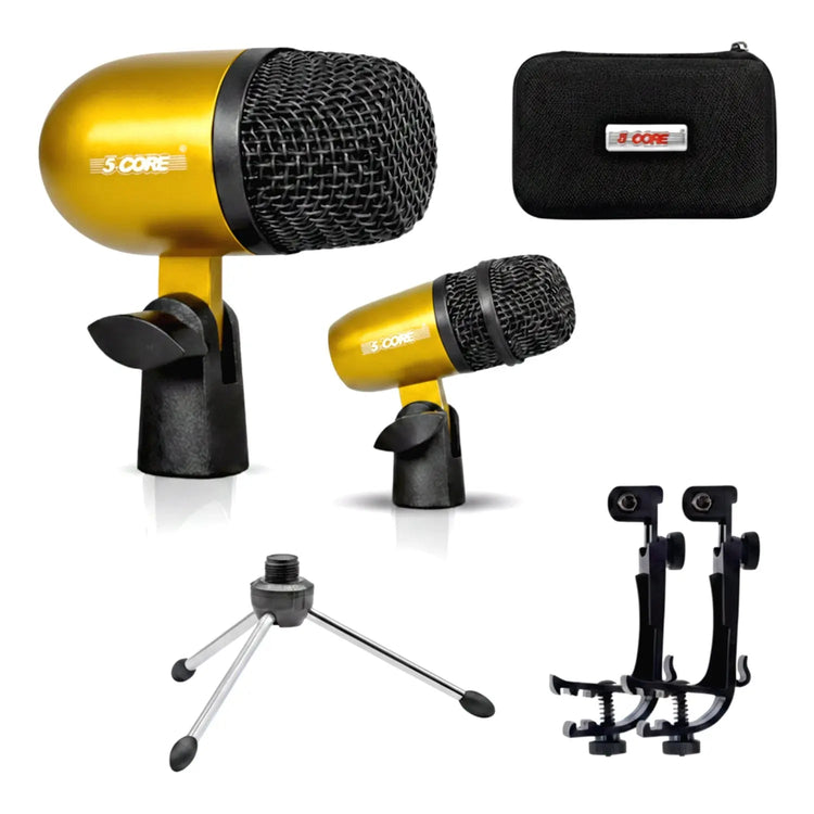 5 Core Conga Mic Snare Tom Set Professional XLR Cardioid Condenser Instrument Microphone Kit - HONORABLE VETERANS SOLUTIONS