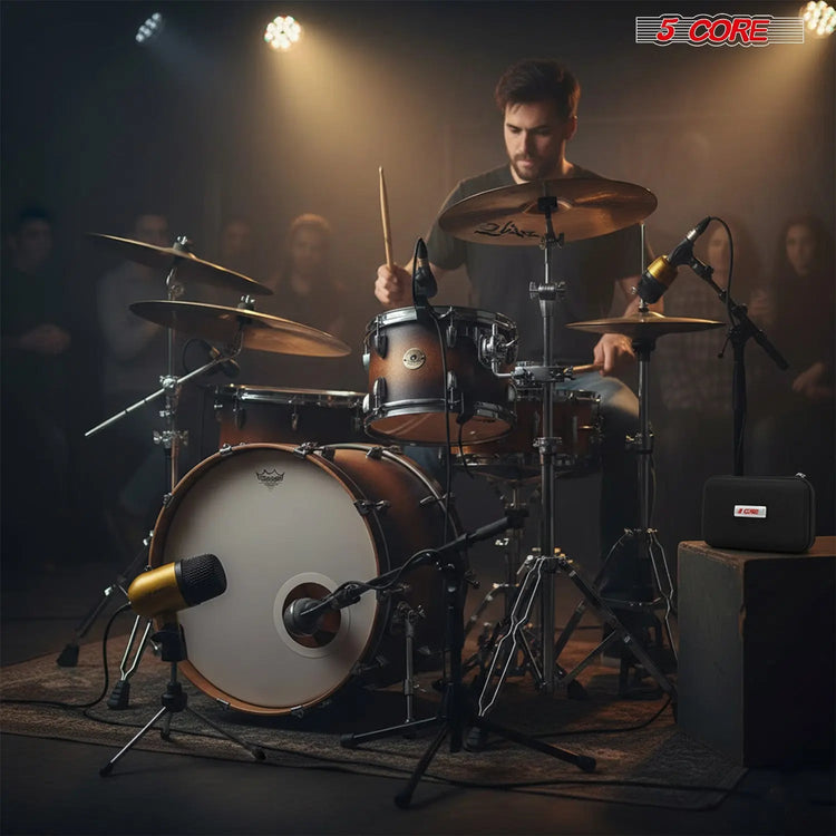 5 Core Conga Mic Snare Tom Set Professional XLR Cardioid Condenser Instrument Microphone Kit - HONORABLE VETERANS SOLUTIONS