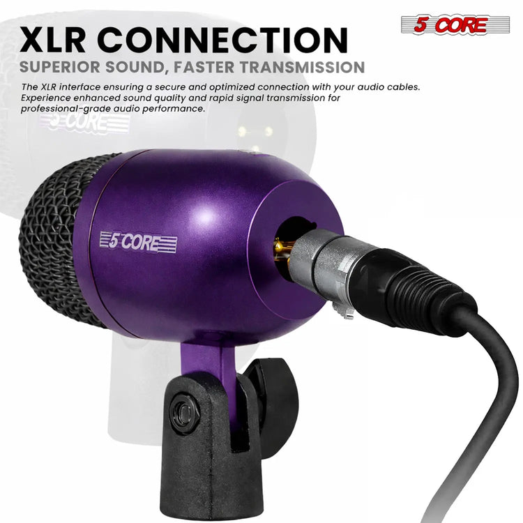 5 Core Conga Mic Snare Tom Set Professional XLR Cardioid Condenser Instrument Microphone Kit - HONORABLE VETERANS SOLUTIONS