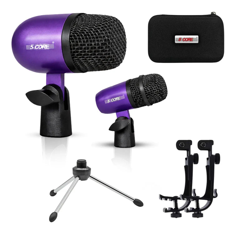 5 Core Conga Mic Snare Tom Set Professional XLR Cardioid Condenser Instrument Microphone Kit - HONORABLE VETERANS SOLUTIONS