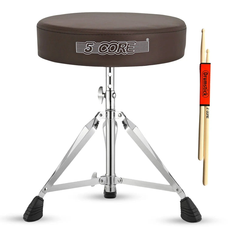 5 Core Drum Throne 3" Padded Drum Seat Height Adjustable Drumming Chair for Practice and Performance - HONORABLE VETERANS SOLUTIONS