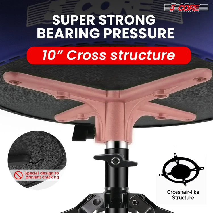 5 Core Drum Throne 3" Padded Drum Seat Height Adjustable Drumming Chair for Practice and Performance - HONORABLE VETERANS SOLUTIONS