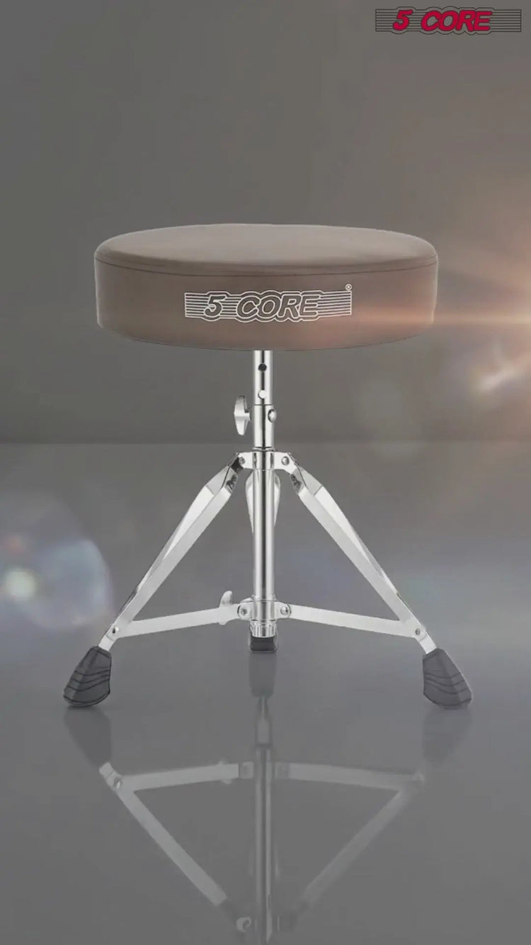 5 Core Drum Throne 3" Padded Drum Seat Height Adjustable Drumming Chair for Practice and Performance - HONORABLE VETERANS SOLUTIONS
