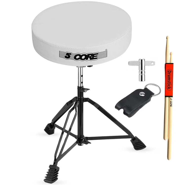 5 Core Drum Throne 3" Padded Drum Seat Height Adjustable Drumming Chair for Practice and Performance - HONORABLE VETERANS SOLUTIONS