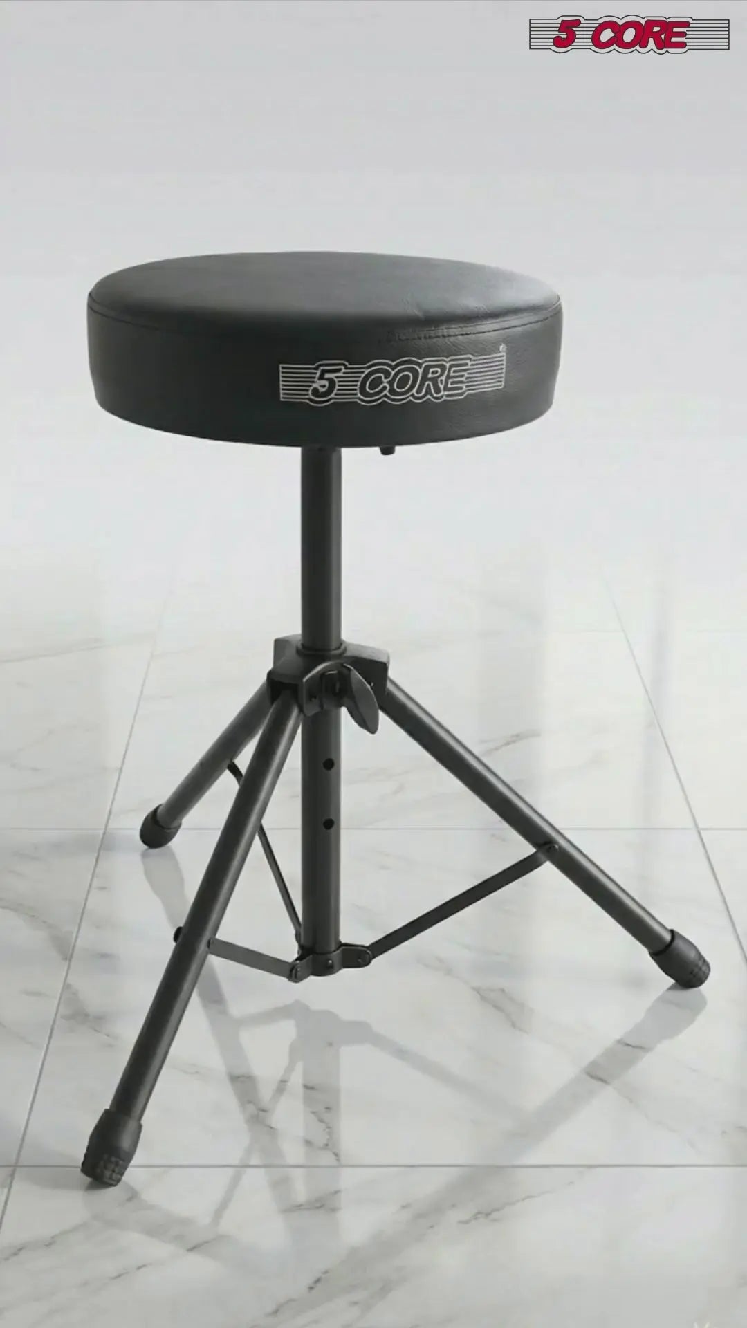 5 Core Drum Throne 3" Padded Seat Adjustable Drumming Chair for Practice and Performance - HONORABLE VETERANS SOLUTIONS