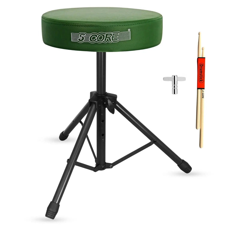 5 Core Drum Throne 3" Padded Seat Adjustable Drumming Chair for Practice and Performance - HONORABLE VETERANS SOLUTIONS