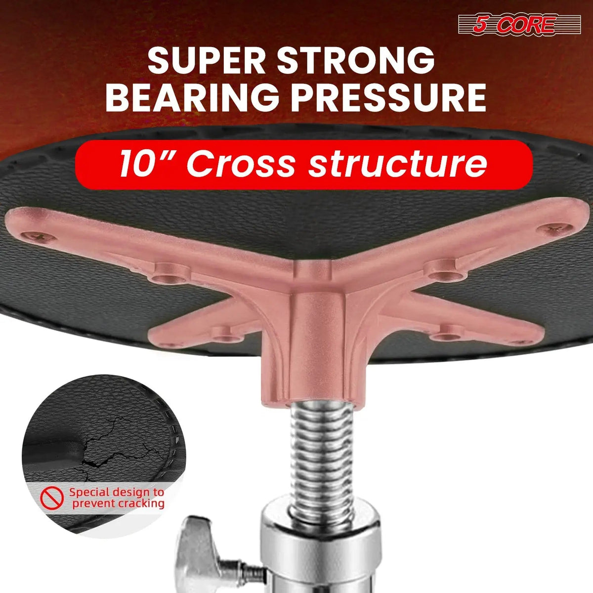 5 Core Drum Throne 4" Padded Saddle Seat Heavy Duty Adjustable Drumming Chair - HONORABLE VETERANS SOLUTIONS