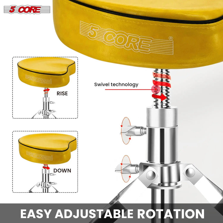 5 Core Drum Throne 4" Padded Saddle Seat Heavy Duty Adjustable Drumming Chair - HONORABLE VETERANS SOLUTIONS