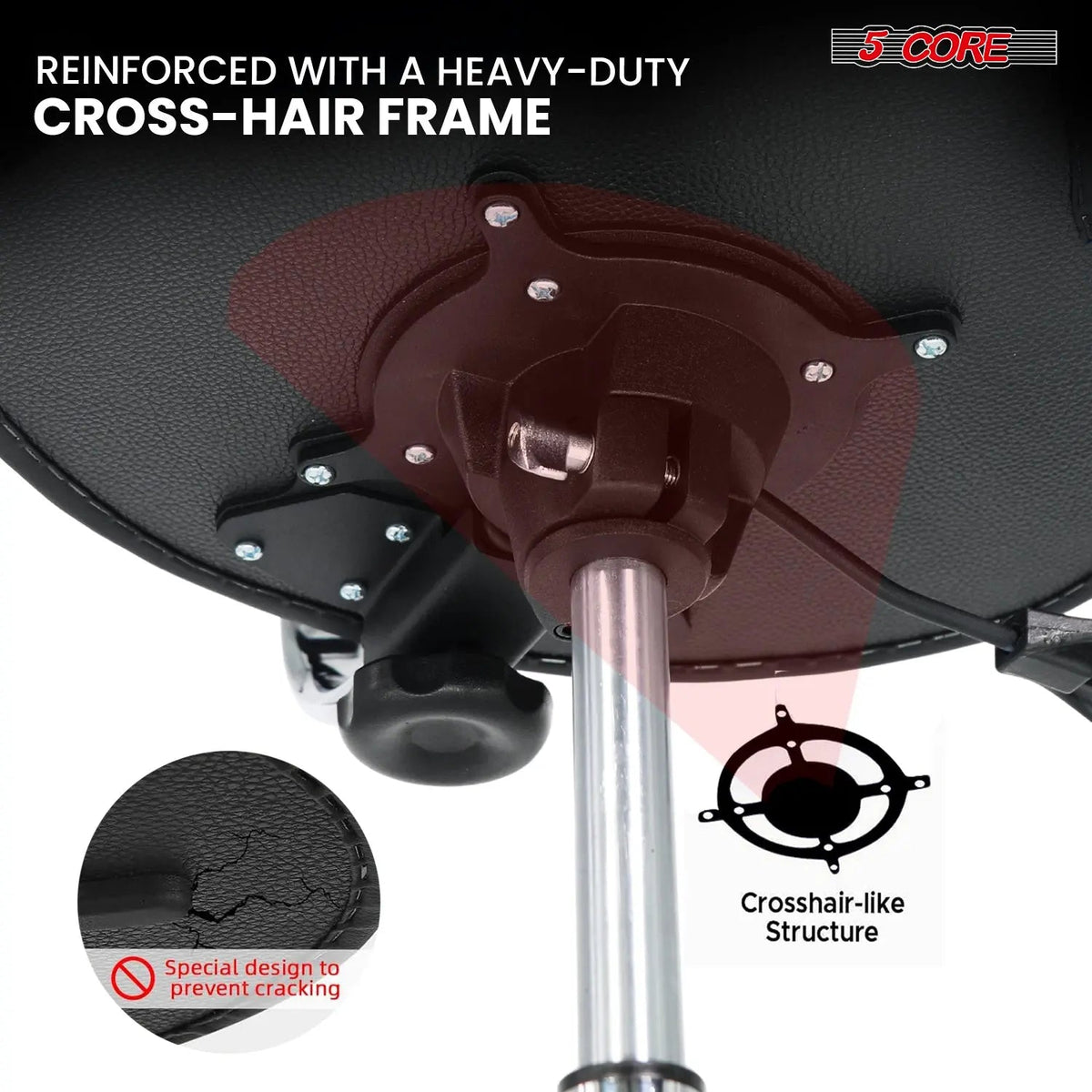 5 Core Drum Throne 4" Padded Seat w Backrest Airlift Adjustable Chair Ergonomic Drummer Stool - HONORABLE VETERANS SOLUTIONS