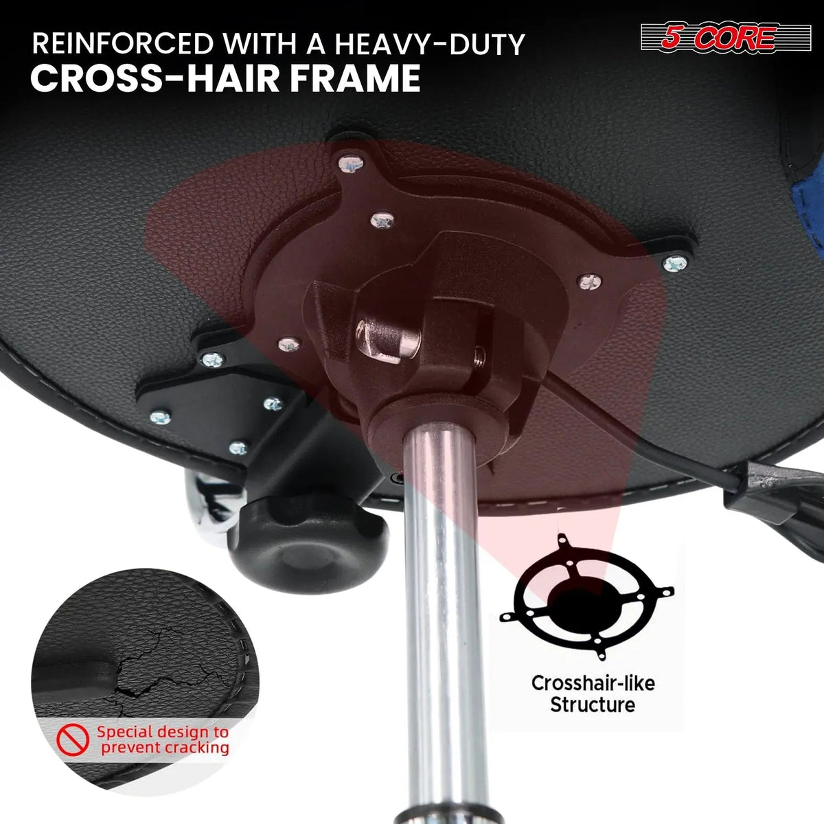 5 Core Drum Throne 4" Padded Seat w Backrest Airlift Adjustable Chair Ergonomic Drummer Stool - HONORABLE VETERANS SOLUTIONS