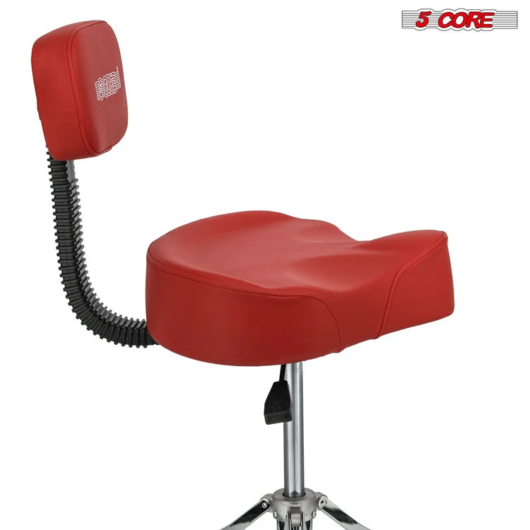 5 Core Drum Throne 4" Padded Seat w Backrest Airlift Adjustable Chair Ergonomic Drummer Stool - HONORABLE VETERANS SOLUTIONS
