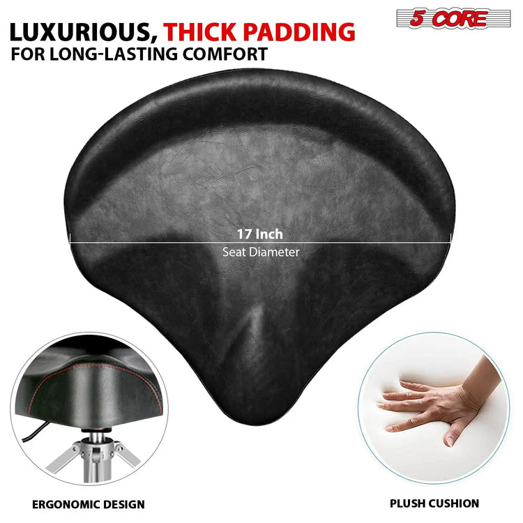 5 Core Drum Throne 4" Padded Seat w Backrest Airlift Adjustable Chair Ergonomic Drummer Stool - HONORABLE VETERANS SOLUTIONS