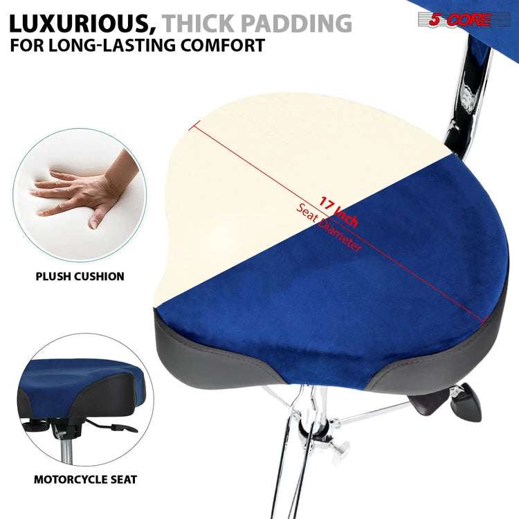 5 Core Drum Throne 4" Padded Seat w Backrest Airlift Adjustable Chair Ergonomic Drummer Stool - HONORABLE VETERANS SOLUTIONS