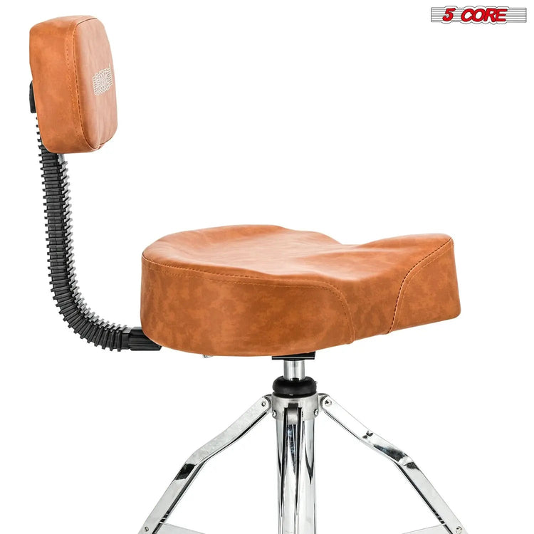 5 Core Drum Throne 4" Padded Seat w Backrest Airlift Adjustable Chair Ergonomic Drummer Stool - HONORABLE VETERANS SOLUTIONS