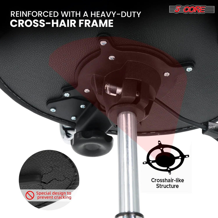 5 Core Drum Throne 4" Padded Seat w Backrest Airlift Adjustable Chair Ergonomic Drummer Stool - HONORABLE VETERANS SOLUTIONS