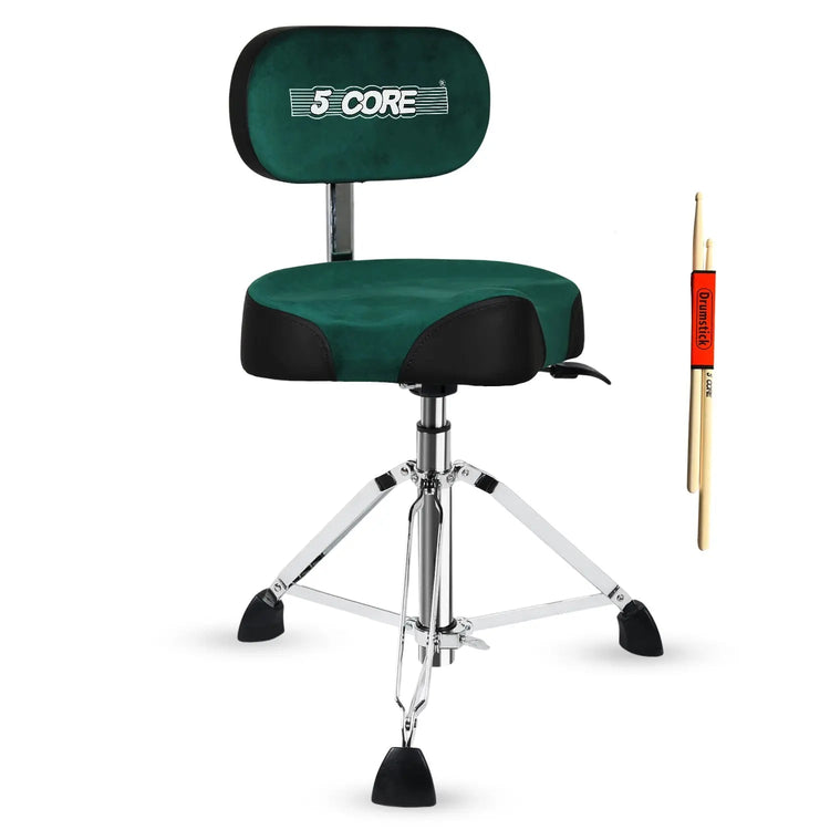 5 Core Drum Throne 4" Padded Seat w Backrest Airlift Adjustable Chair Ergonomic Drummer Stool - HONORABLE VETERANS SOLUTIONS