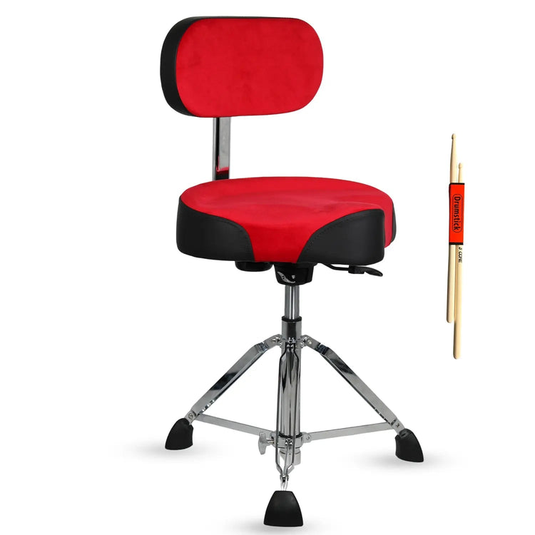 5 Core Drum Throne 4" Padded Seat w Backrest Airlift Adjustable Chair Ergonomic Drummer Stool - HONORABLE VETERANS SOLUTIONS