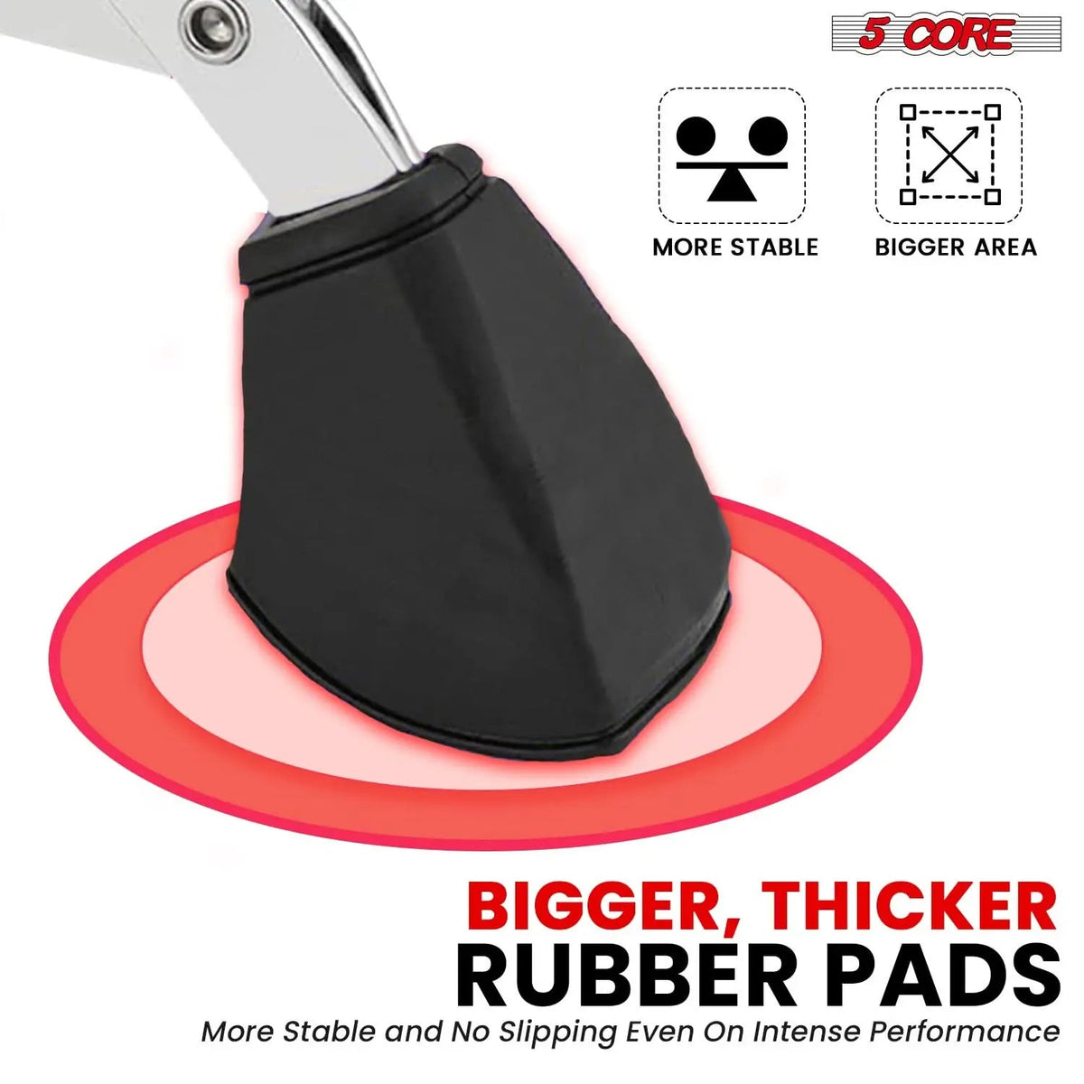 5 Core Drum Throne 4" Padded Split Spine Support 4 Legged 441Lb Capacity Drummer Stool - HONORABLE VETERANS SOLUTIONS