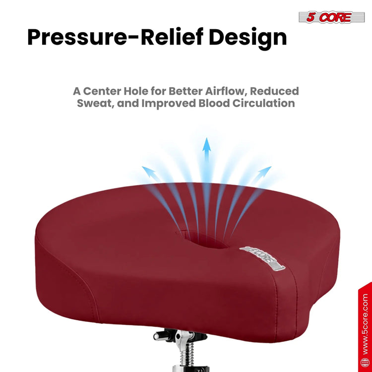 5 Core Drum Throne w 4.5" Padded Stool Adjustable Drummer Chair - HONORABLE VETERANS SOLUTIONS
