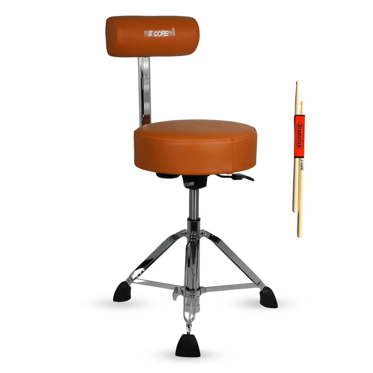 5 Core Drum Throne w Backrest 4" Padded Stool Airlift Adjustable Drummer Chair - HONORABLE VETERANS SOLUTIONS