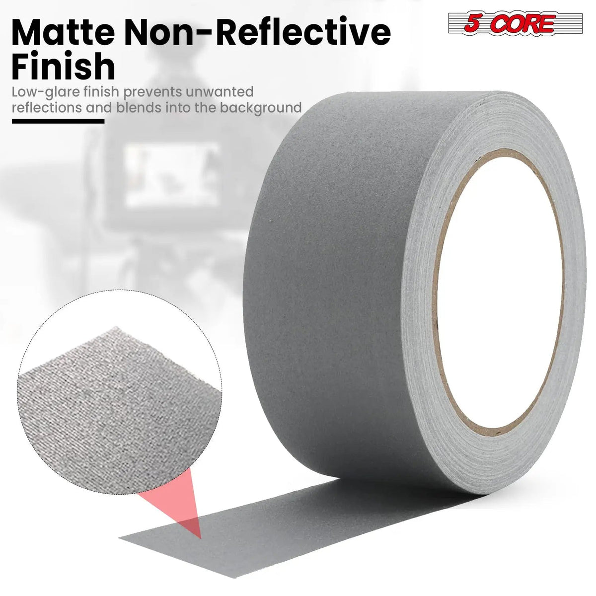 5 Core Gaffers Tape 2" 30 Yards 4Pcs Professional Grey Pro Gaff Tape Non Reflective Water Resistant - HONORABLE VETERANS SOLUTIONS