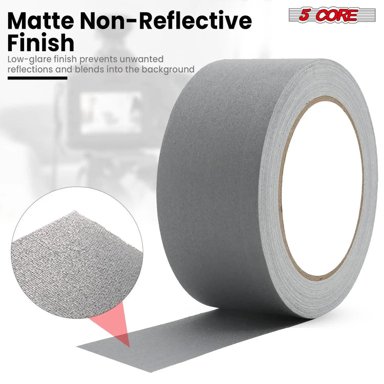5 Core Gaffers Tape 2" 30 Yards 4Pcs Professional Grey Pro Gaff Tape Non Reflective Water Resistant - HONORABLE VETERANS SOLUTIONS