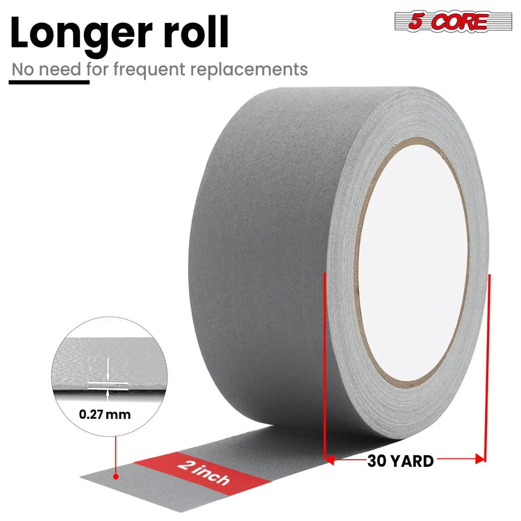 5 Core Gaffers Tape 2" 30 Yards 4Pcs Professional Grey Pro Gaff Tape Non Reflective Water Resistant - HONORABLE VETERANS SOLUTIONS