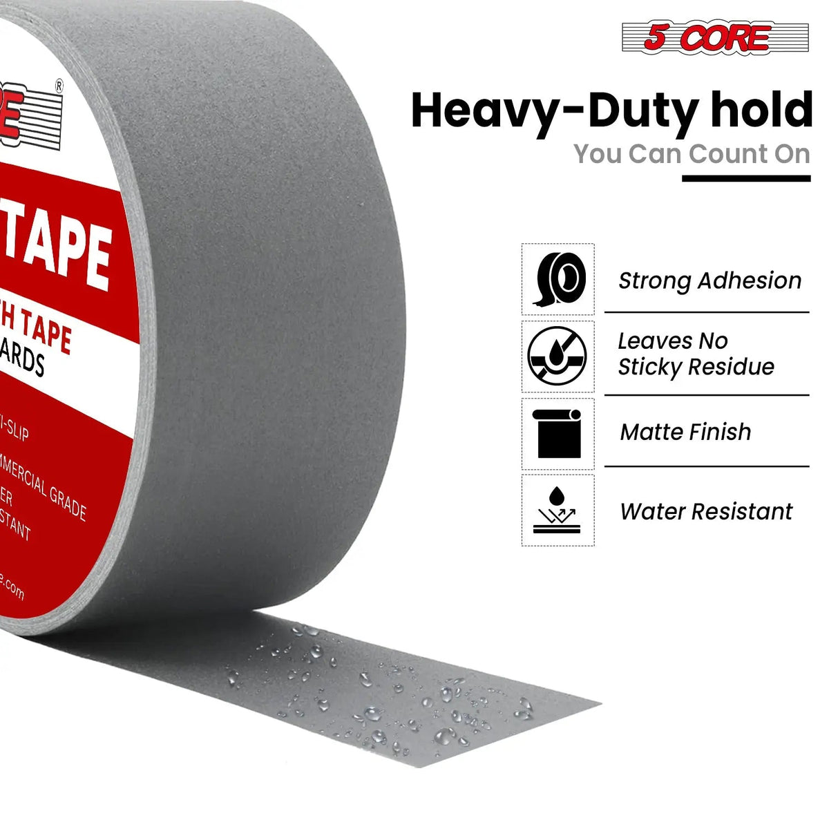5 Core Gaffers Tape 2" 30 Yards 4Pcs Professional Grey Pro Gaff Tape Non Reflective Water Resistant - HONORABLE VETERANS SOLUTIONS